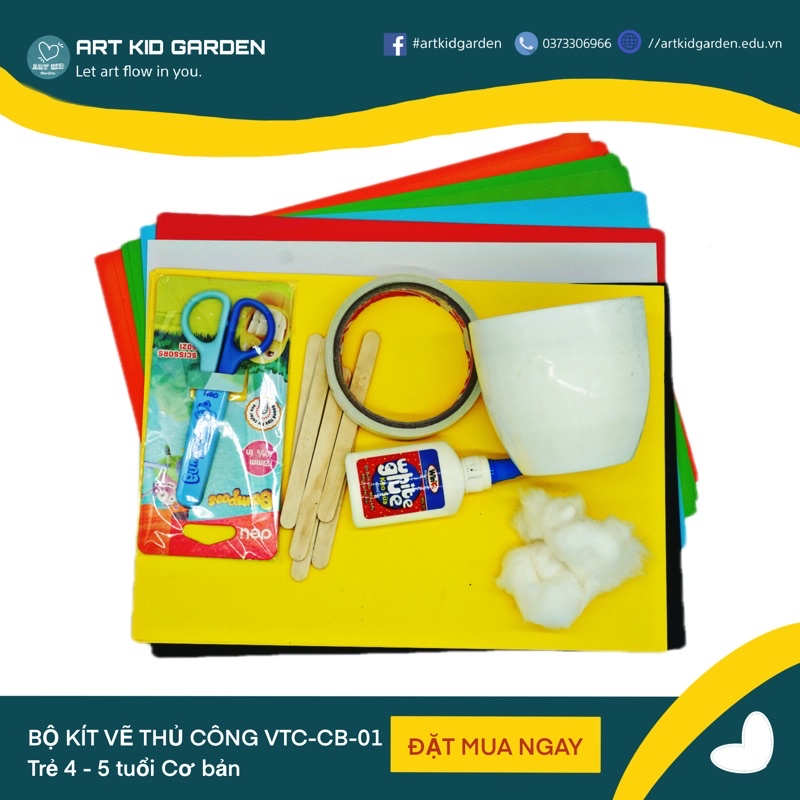 BỘ KÍT VẼ THỦ CÔNG CHO BÉ 4 - 5 TUỔI CƠ BẢN
