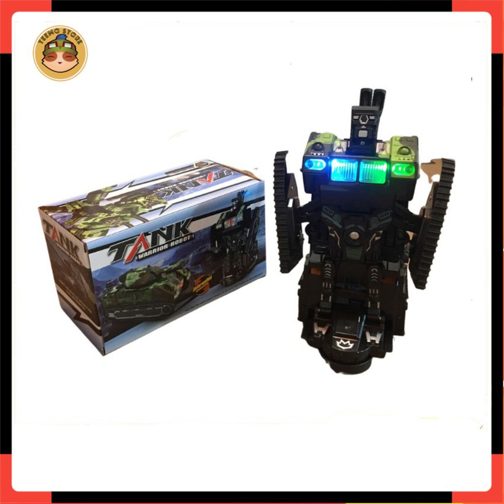 Đồ Chơi Xe Tăng Biến Hình Robot Chiến Đấu Đa Năng Có Nhạc Và Đèn Cao Cấp - Teemostores