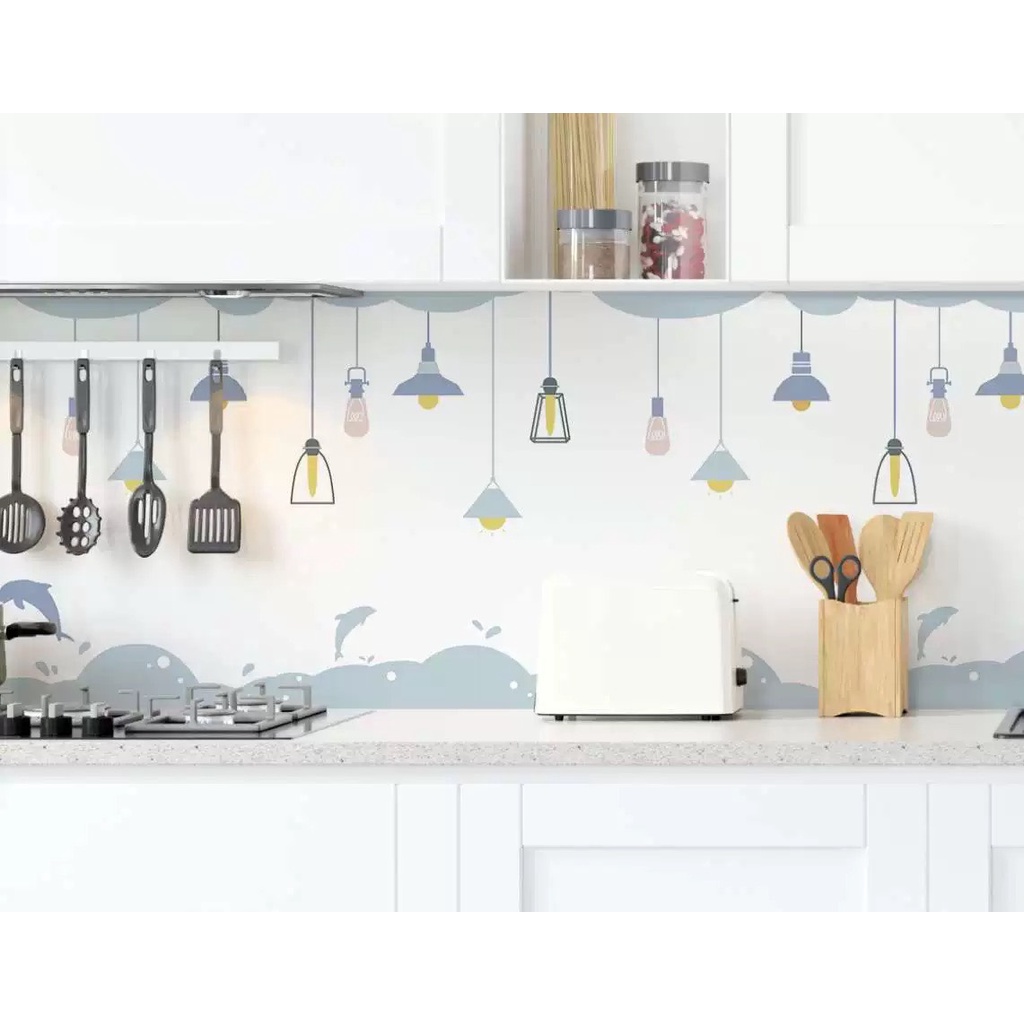 1m dài decal dán bếp tráng nhôm cách nhiệt 60cm CÁ HEO