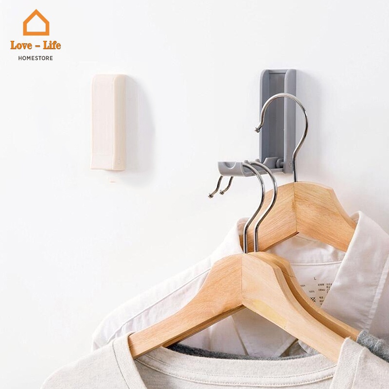 Móc Treo Mũ/Áo Khoác Gắn Tường Bằng PP Bền Không Dính Có Thể Gập Gọn Cho Phòng Ngủ