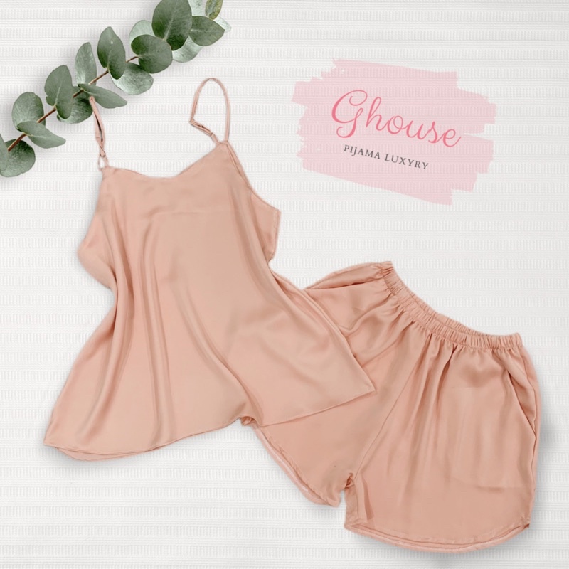 Đồ Ngủ Pijama Lụa Satin, Lụa Tằm Hai Dây Quần Ngắn Siêu Xinh, Tiểu Thư Mềm Mịn, Độc Lạ Khó Tìm, Sang Chảnh Hàn Quốc