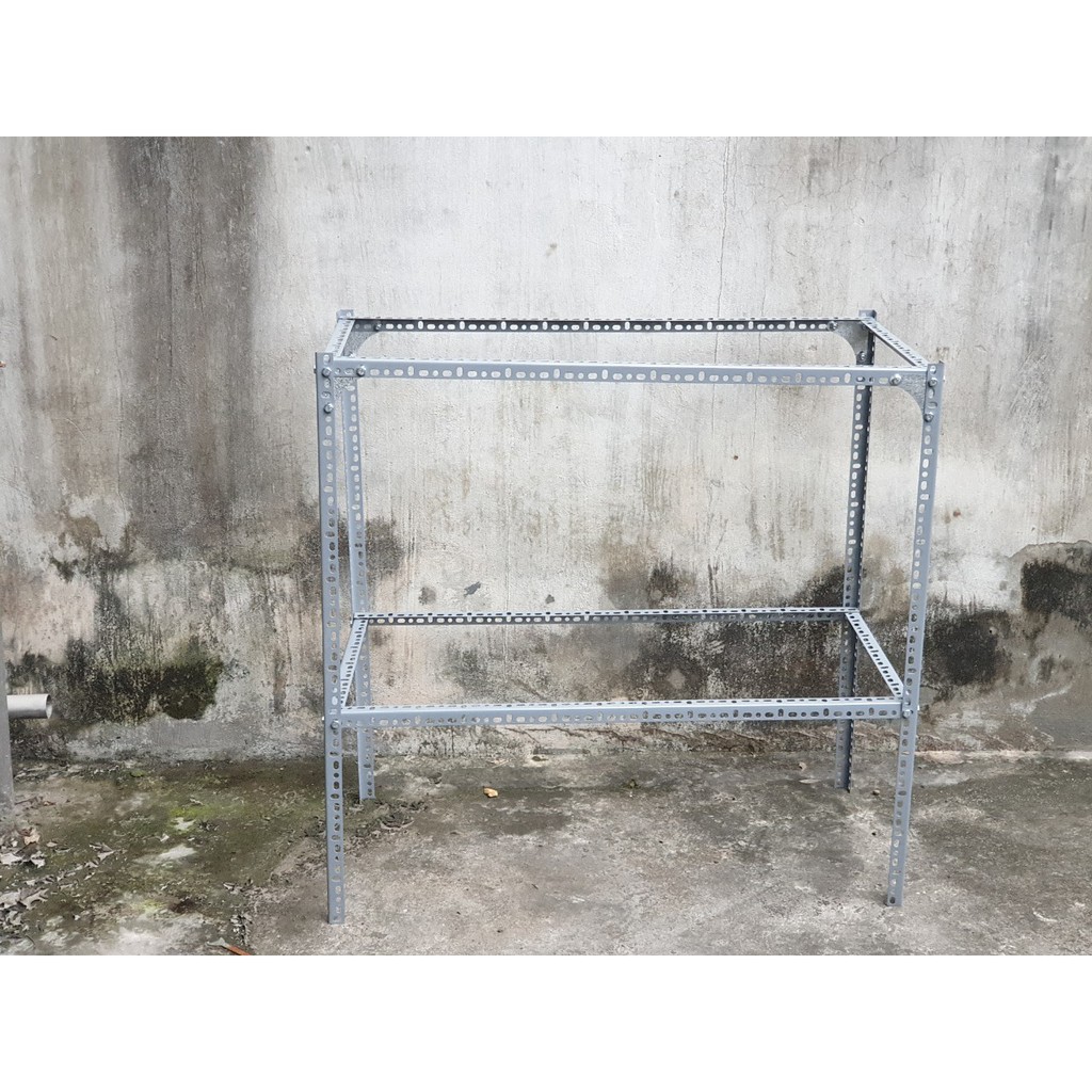 Kệ sắt đa năng trồng rau 2 tầng dùng cho 2 khay loại 68x43cm