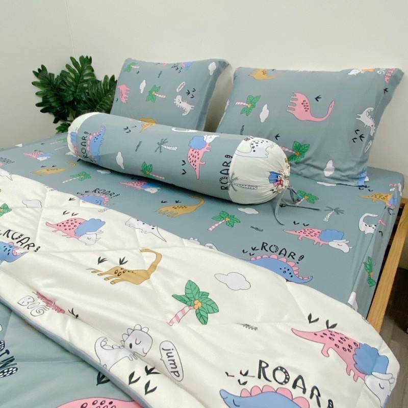 Bộ chăn ga/drap trải giường Thun Lạnh Hàn Quốc