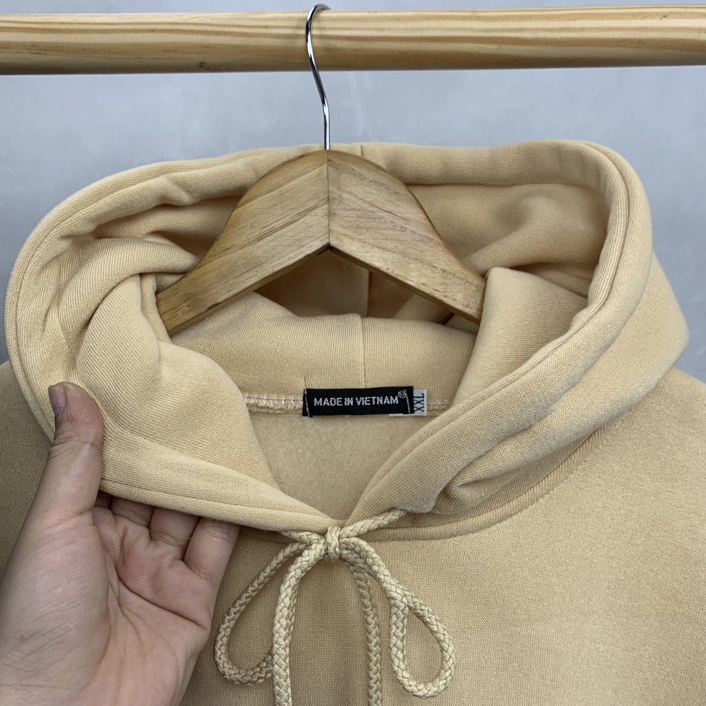 Áo Hoodie Nỉ Trơn Unisex basic áo khoác nỉ trơn nam nữ form rộng Gấu dumb DC288 - Haihaishop