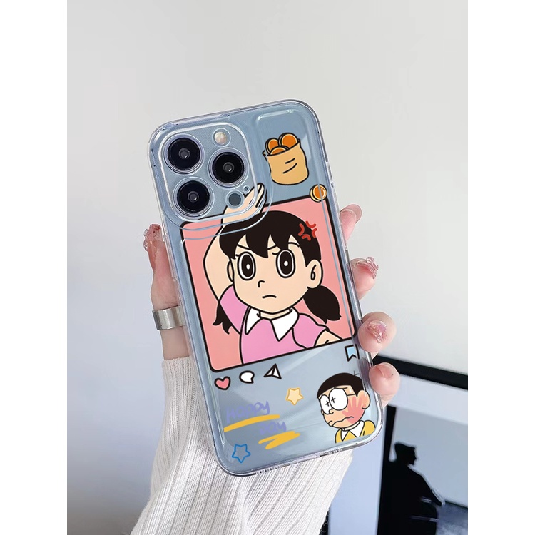 Ốp Điện Thoại TPU Gel Đệm Khí Chống Rơi Hình Nobita Nobi Shizuka Cho Samsung Galaxy S22 Plus Note 20 Ultra 10 S21 FE S20