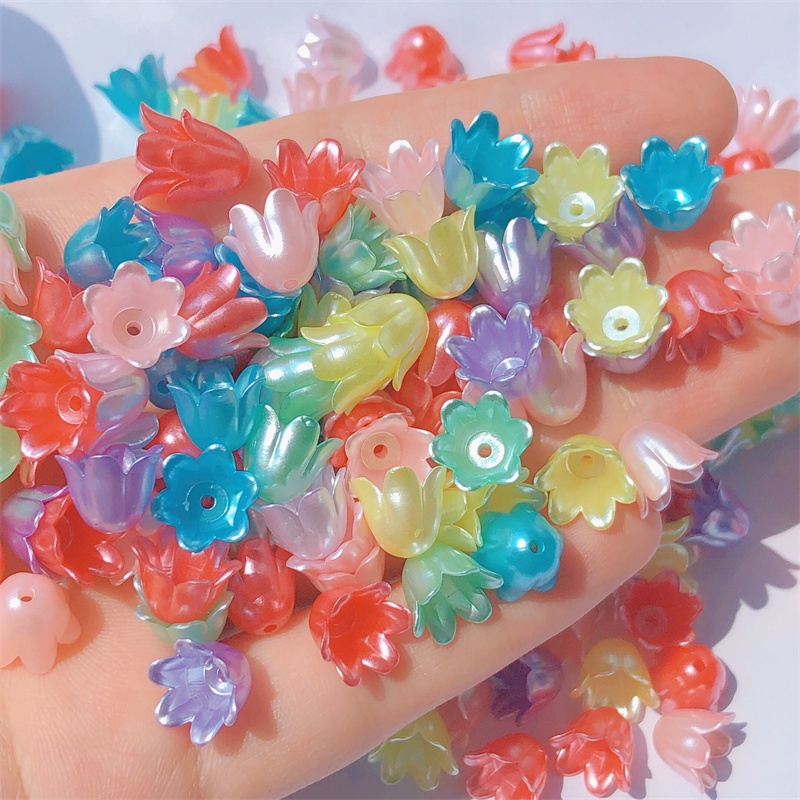 Bộ 50 Cánh Hoa Hồng Bằng Nhựa Acrylic 14mm Nhiều Màu Sắc Dùng Làm Trang Sức Thủ Công