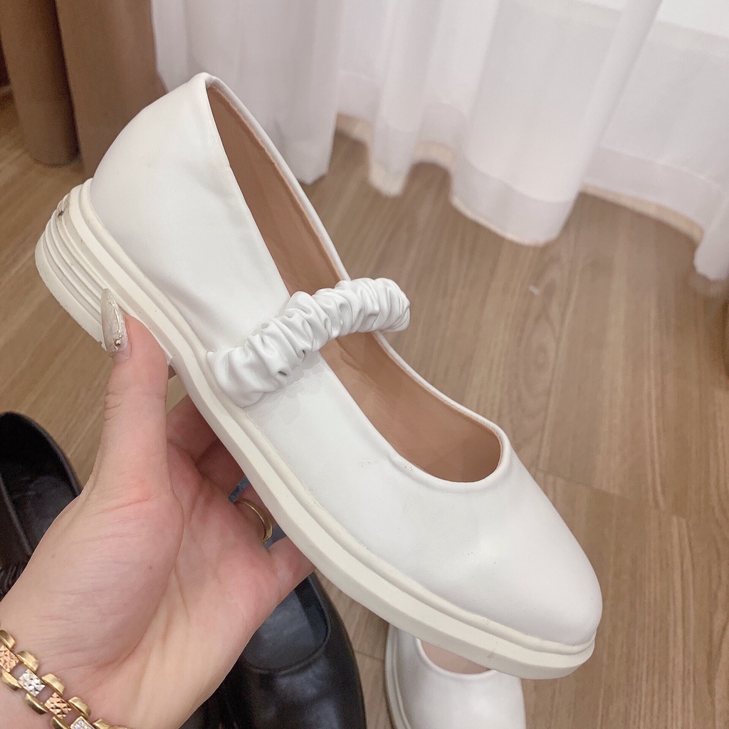 Giày Lolita Nữ Quai Chun, Quai Cài Đế 3 Phân