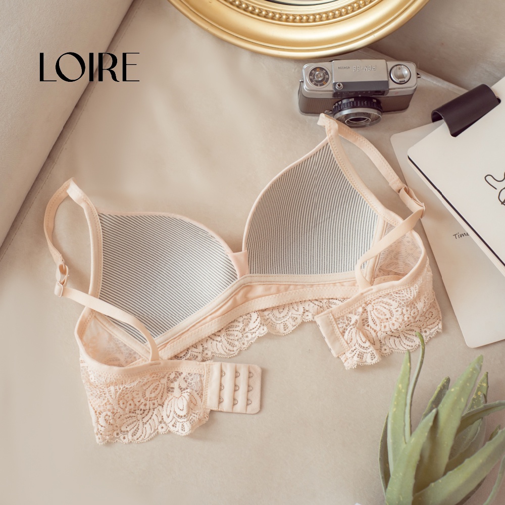 Áo Lót Đệm Mỏng Không Gọng Phối Chân Ren Loirechic BRTS73
