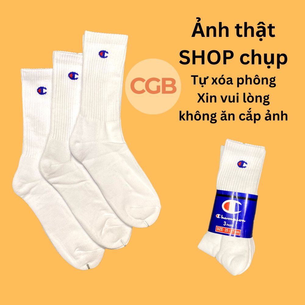 Vớ/Tất 𝗖𝗛𝗔𝗠𝗣𝗜𝗢𝗡 Cổ Cao - Công Nghệ Thấm hút mồ hôi cực tốt