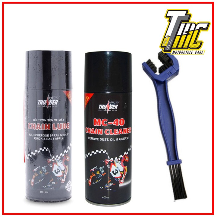 [Shopee Trợ Giá] Chai xịt bôi trơn bảo dưỡng sên / xích xe mô tô Thunder Chain Lube 400ml