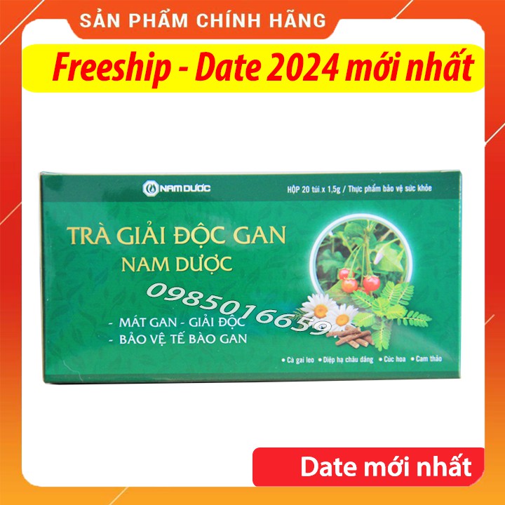 Trà giải độc gan Nam Dược⭐Mẫu mới Date 2024⭐ Giúp bổ gan, thanh nhiệt, giải độc⚡ Đặc biệt cho người uống nhiều bia rượu