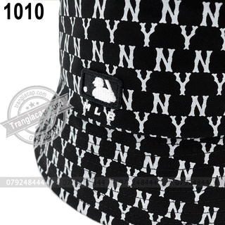 Combo 2 Nón bucket MLB Monogram NY đen
