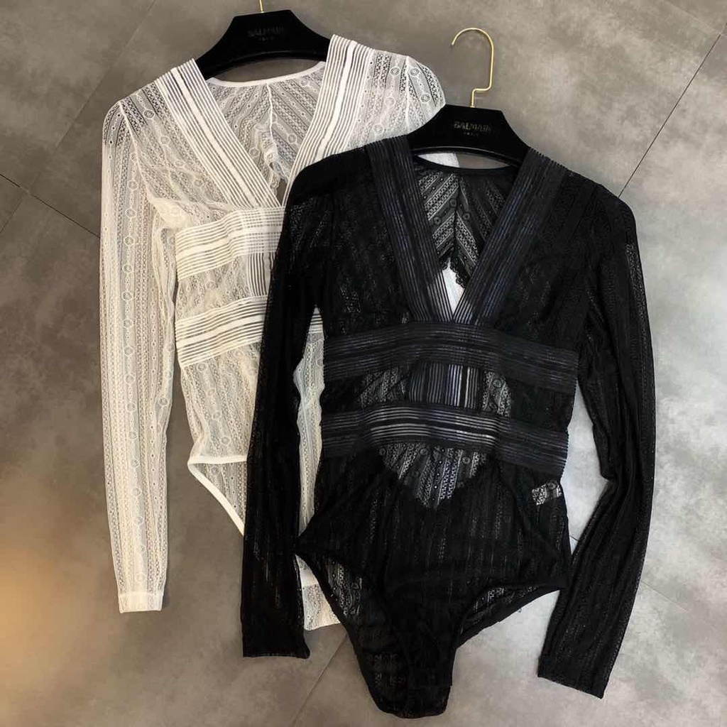 Áo Dài Tay Nữ Jumpsuit Sexy Ren Quyến Rũ Mềm Mịn Ôm Body | BigBuy360 - bigbuy360.vn