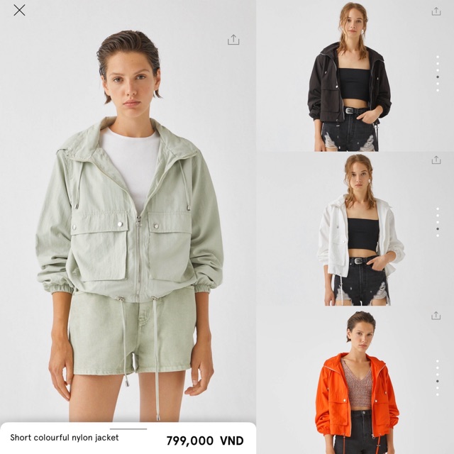 Áo khoác gió Pull&Bear hàng dư xịn