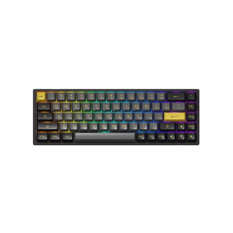 Bàn phím cơ không dây AKKO 3068B Plus Black & Gold (Bluetooth 5.0 / Wireless 2.4Ghz / Hotswap / Foam tiêu âm / Jelly Sw