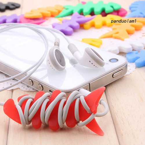 Pandu Dụng Cụ Quấn Dây Cáp Bằng Silicon Hình Xương Cá Tiện Dụng