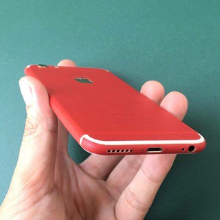 Skin Dán bộ Iphone [ ĐỎ ] Nhôm và Nhám