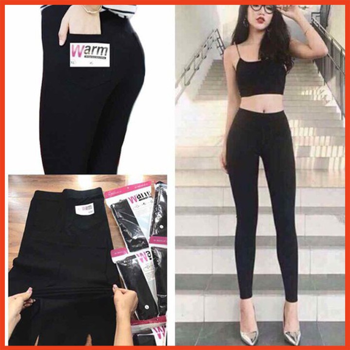 Quần Legging Nâng Mông Nữ Dài Lửng Đen Cạp Cao Gen Bụng Cao Cấp Bó Sát Tập Thể Thao Gym Công Sở Hàn Quốc Asos Warm