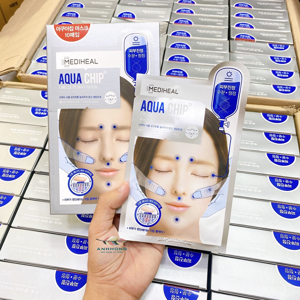 Mặt nạ dưỡng trắng, bấm huyệt thải độc căng mịn da Mediheal Aqua Chip Circle Point Masks 40g | BigBuy360 - bigbuy360.vn