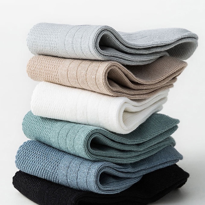 Vớ cotton Cổ Thấp Màu Trơn Thoáng Khí Thời Trang Cho Nam