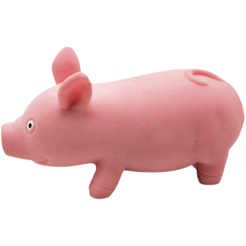 Đồ chơi mô hình cho bé con heo con lợn dẻo bóp mềm giảm stress bằng cao su siêu dễ thương kéo giãn màu hồng
