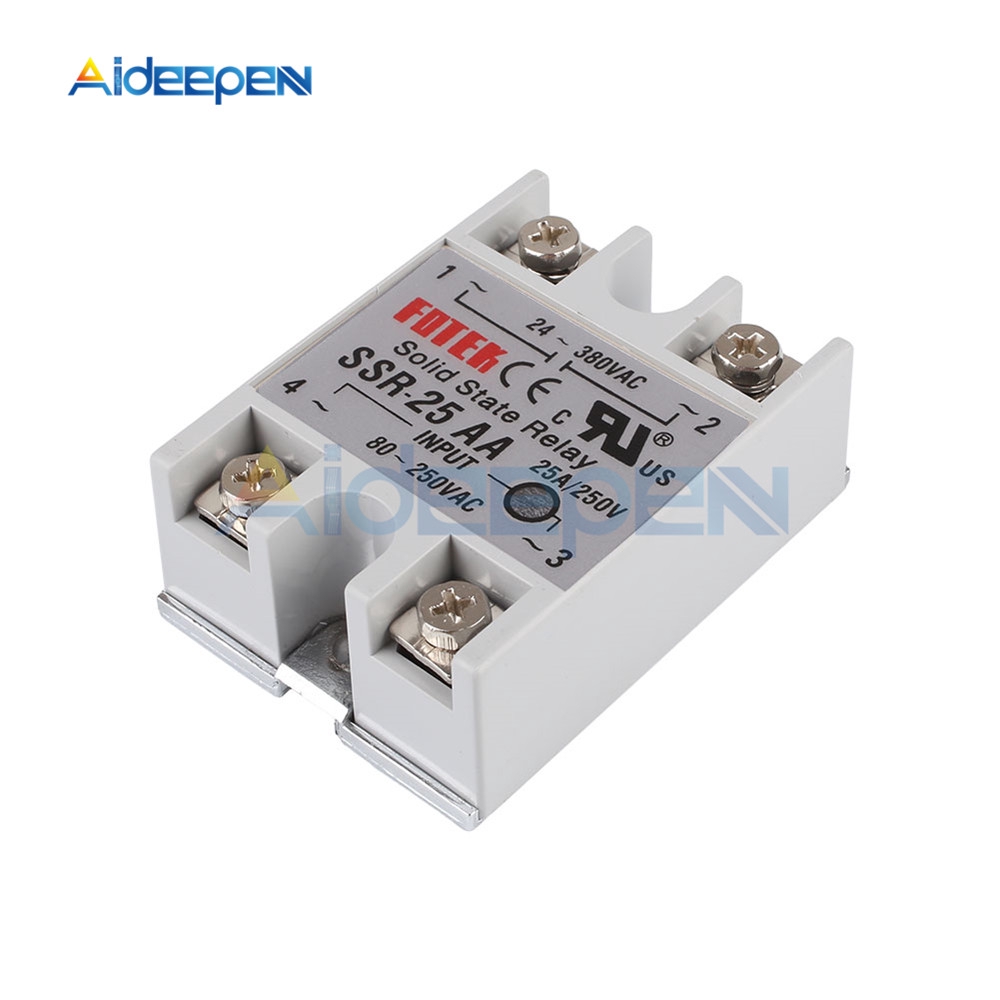 Rơ le trạng thái rắn điều khiển mạch SSR-25AA SSR-40AA 25A 40A AC 80-280V AC TO 90-480V AC SSR 25AA 40AA