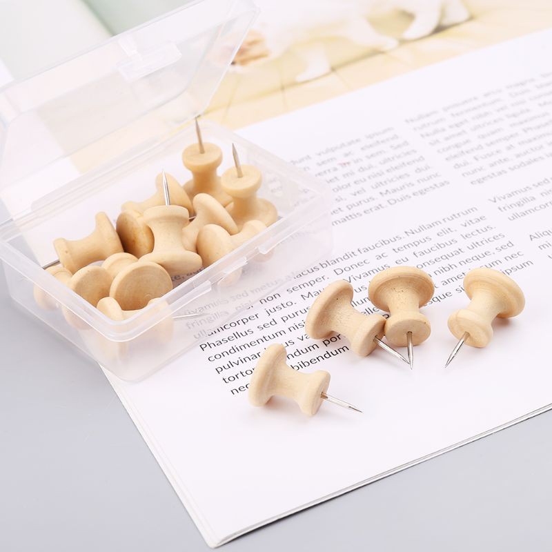 Set 15 Ghim Gỗ Gắn Ảnh Treo Tường Tiện Dụng