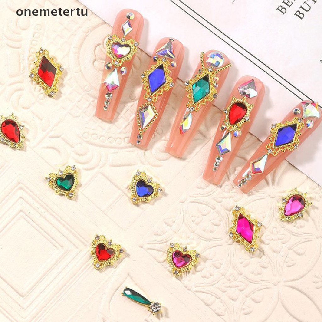 Set 10 Phụ Kiện Trang Trí Móng Tay Nghệ Thuật Bằng Hợp Kim Hình AB