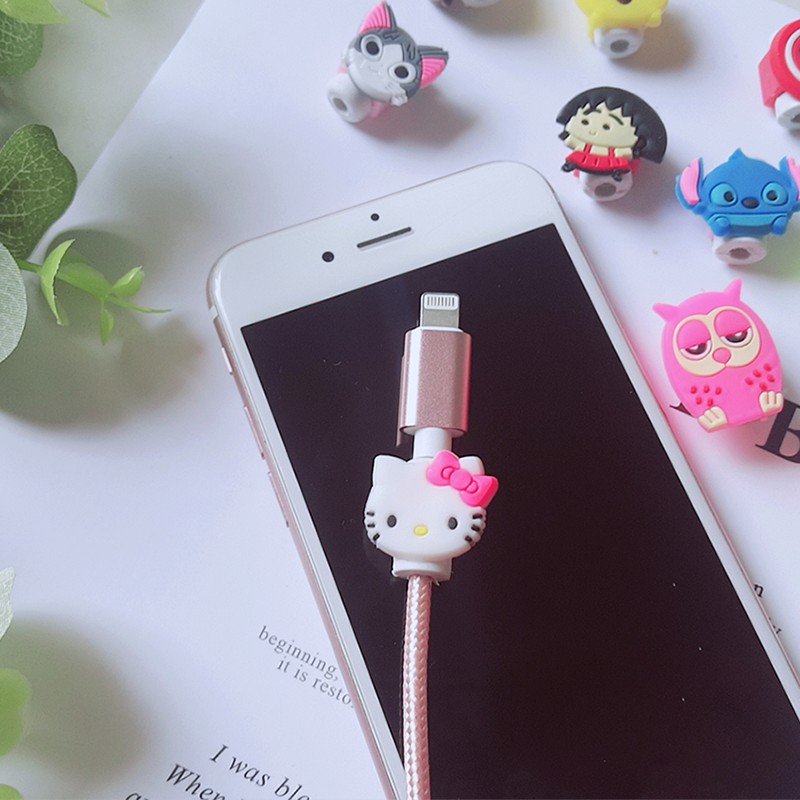 Nút bảo về đầu cáp sạc, tai nghe hình các nhân vật hoạt hình đáng yêu | BigBuy360 - bigbuy360.vn