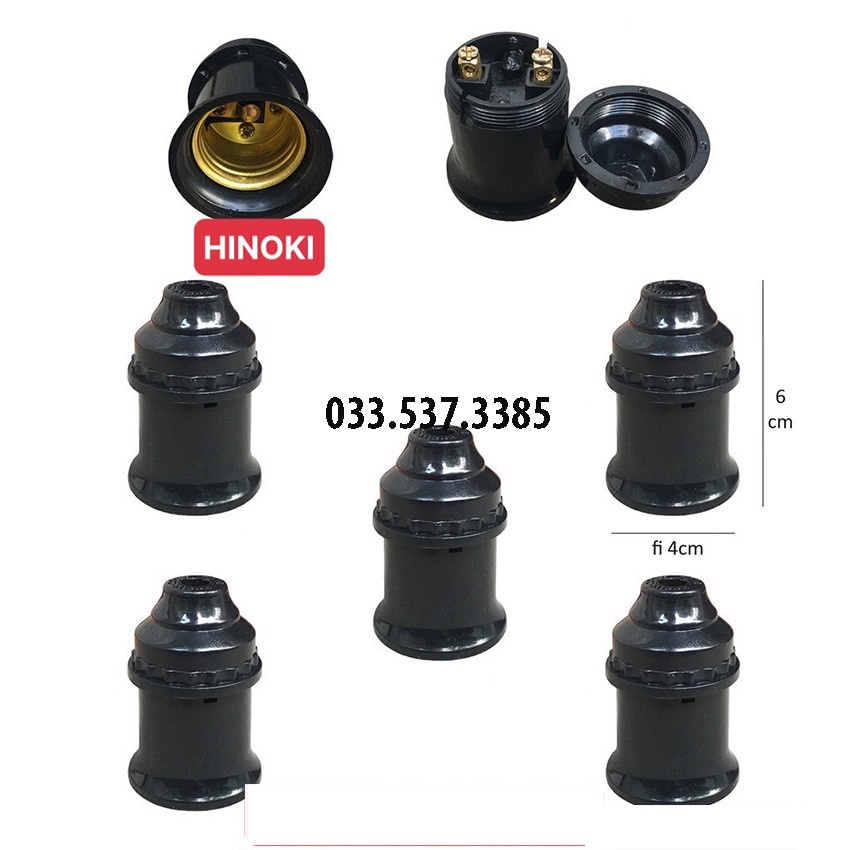 Combo 50 chiếc đui đèn e27, chuôi đèn loại tốt dạng xoáy dùng cho bóng đèn (1 hộp)