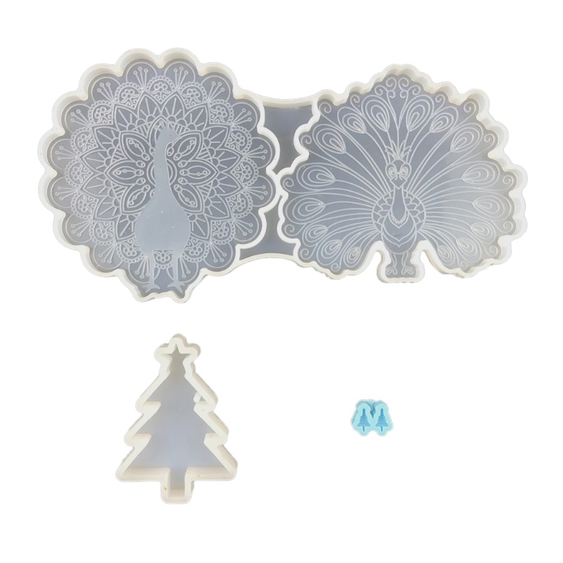 Sa Khuôn Silicon Làm Giá Đỡ Điện Thoại Bằng Pha Lê Epoxy Hình Người Tuyết Giáng Sinh DIY