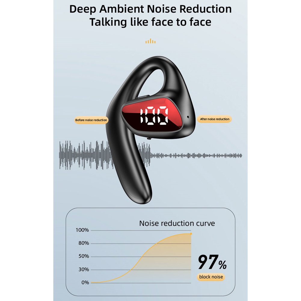 Tai Nghe Bluetooth Không Dây M-k8 Tai Nghe Dẫn Truyền Xương Kẹp Tai Tai Nghe Dẫn Khí Âm Thanh Nổi Hifi Thật Chống Nước Thể Thao Với Microphon Pk K69 C330 G9s