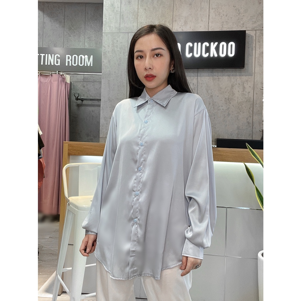 Áo Sơ Mi Lụa Trơn Có Nhiều Màu - Mã Số: Hanh01