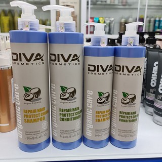(CHÍNH HÃNG CÔNG TY TEM IN CHÌM CỦA BỘ CÔNG AN) CẶP DẦU GỘI XẢ DIVA COLLAGEN 500ml -750ml