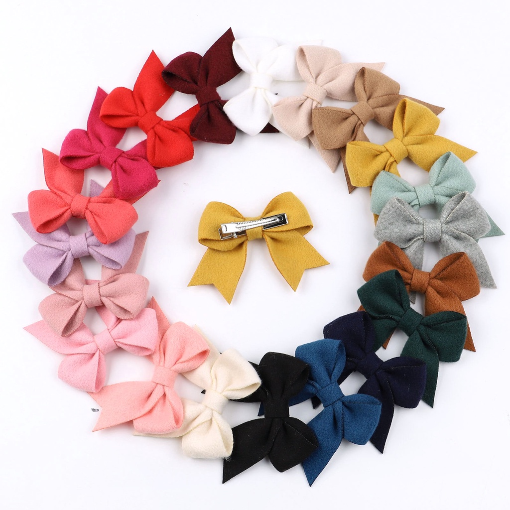 RainBow Bows Set 2 Kẹp Tóc Hình Nơ Màu Sắc Xinh Xắn Cho Bé Gái