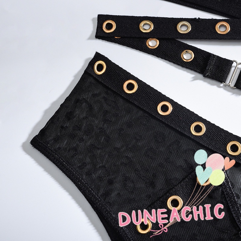 Bộ đồ lót DUNEA cổ chữ V họa tiết da báo gợi cảm quyến rũ cho nữ