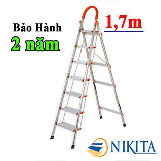 Thang ghế inox 7 bậc 1.7m nikita-nhật bản nkt-in07