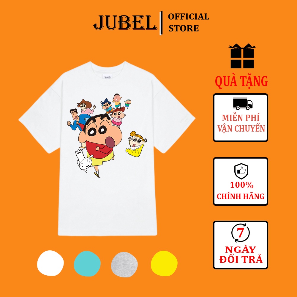 Áo thun Unisex shin cartoon vui chơi cùng đám bạn
