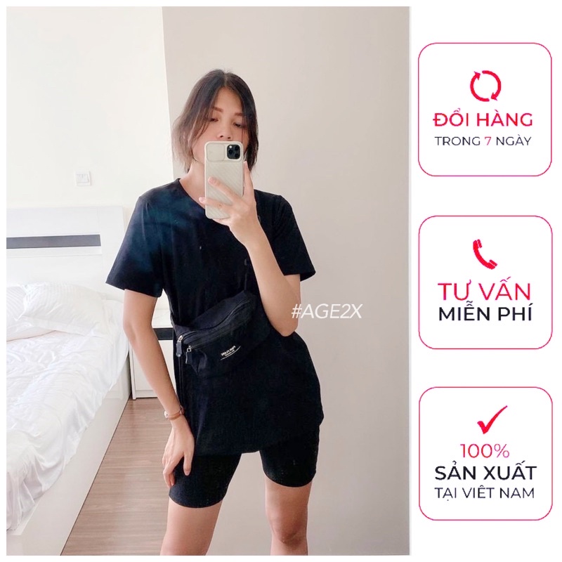 SET ĐEN QUYỀN LỰC ✅ kết hợp quần legging lửng , biker short trendy nhất 2022