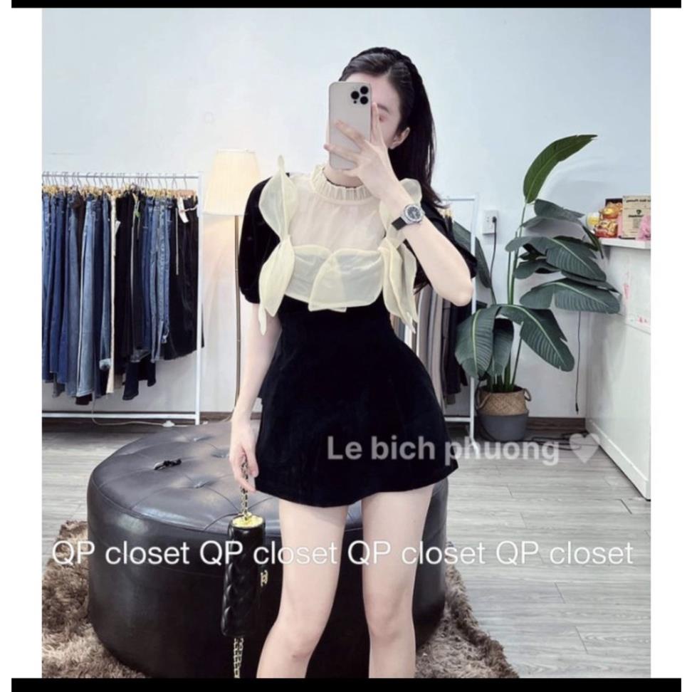 [ 𝐅𝐑𝐄𝐄 𝐒𝐇𝐈𝐏 ] BỘ NHUNG NỮ PHỐI TƠ MIX QUẦN ĐUI NỮ SANG CHẢNH