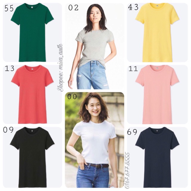 Áo len tăm cộc tay nữ Uniqlo size L và XL các màu (bill xem ảnh)