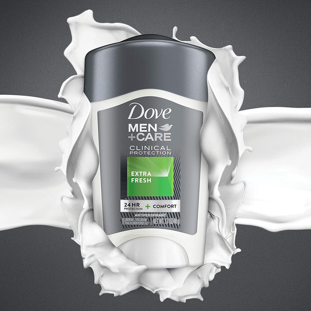 Lăn khử mùi nam Dove Men+Care Antiperspirant Deodorant Extra Fresh Clinical Strength 48g (Mỹ)