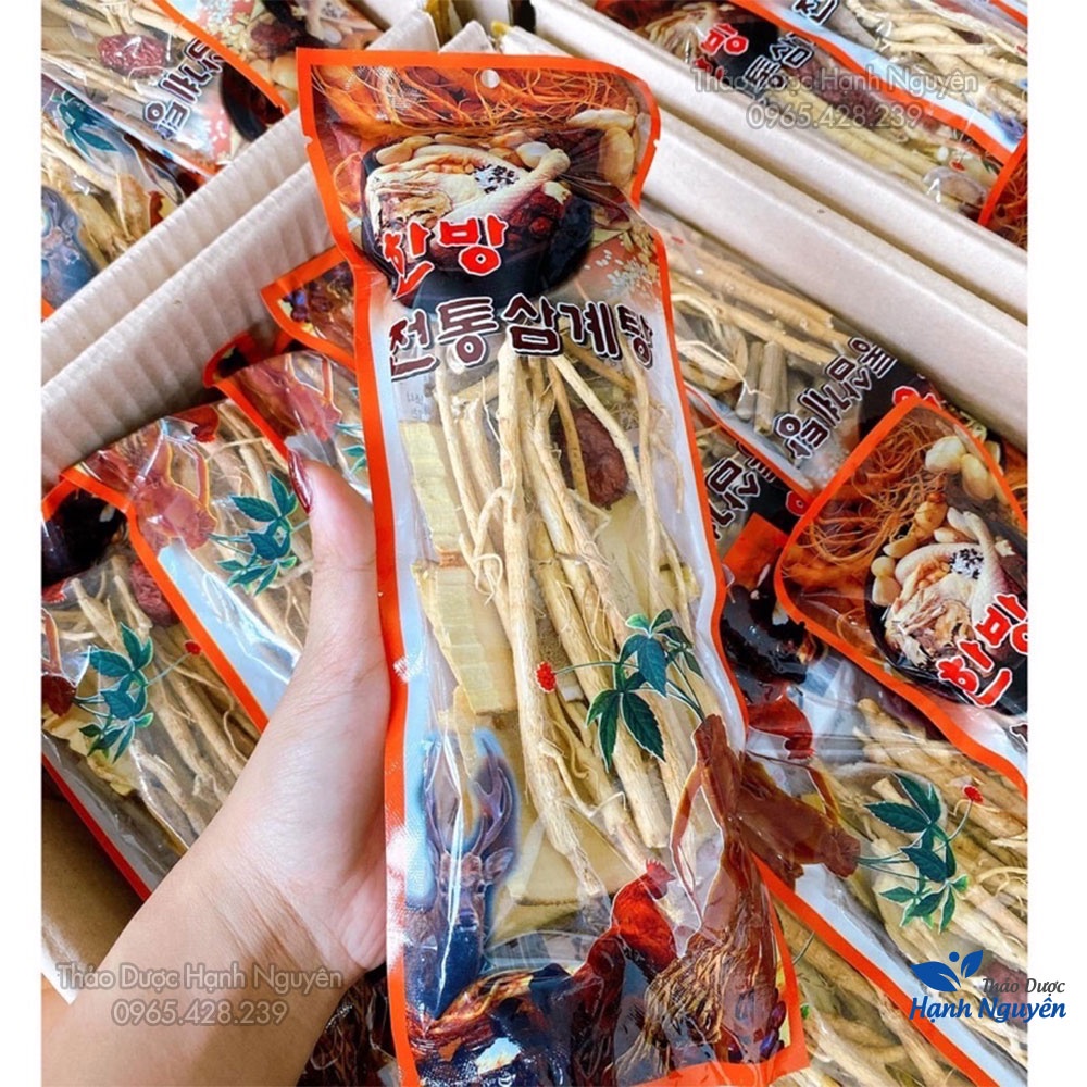 Sâm hầm gà Hàn Quốc (nguyên liệu thơm ngon, bổ dưỡng, tốt cho sức khỏe) - Thảo Dược Hạnh Nguyên
