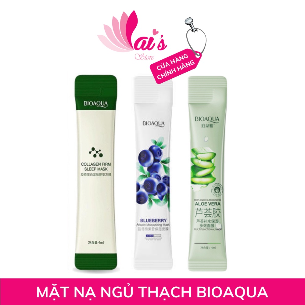 Mặt Nạ Ngủ Thạch Bioaqua, Yanjiayi (1 gói) 4ml Collagen Firming Sleeping Mask Dưỡng Ẩm, Bổ Sung Collagen, Căng Bóng