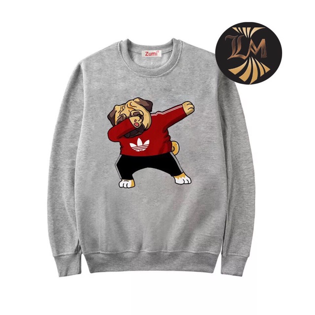 ÁO NỈ SWEATER NAM NỮ CHÓ ÁO ĐỎ KUNGFU CÓ BIGSIZE