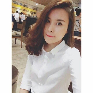 Áo sơ mi trắng nữ chất thô lụa