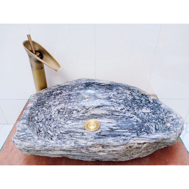 chậu lavabo đá vân mây tự nhiên | BigBuy360 - bigbuy360.vn