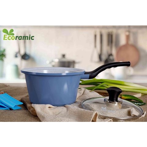Quánh Ecoramic Hàn Quốc phủ 5 lớp chống dính ceramic siêu bền size 18cm- MYKIT.VN