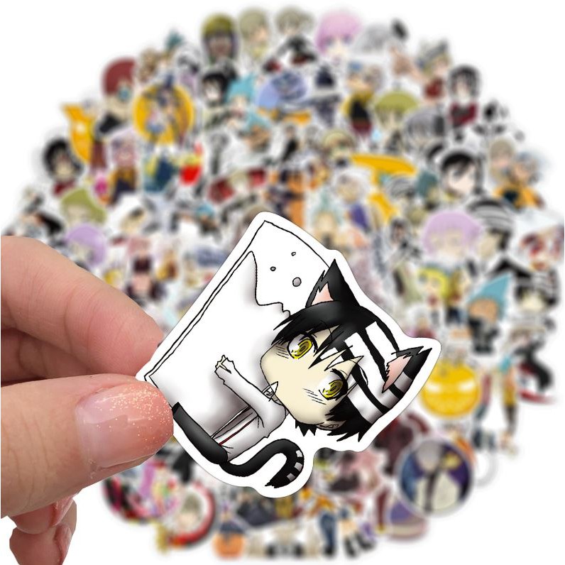 Sticker Anime Soul Eater nhựa PVC không thấm nước, dán nón bảo hiểm, laptop, điện thoại, Vali, xe, Cực COOL #200