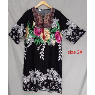 Đầm suông thổ cẩm Boho